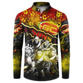 Step Into Horror Domain Suns Football Button Sweatshirt Halloween Horror Movie Characters - Aussie Hoodie