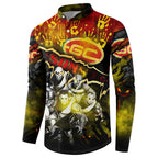 Step Into Horror Domain Suns Football Button Sweatshirt Halloween Horror Movie Characters - Aussie Hoodie