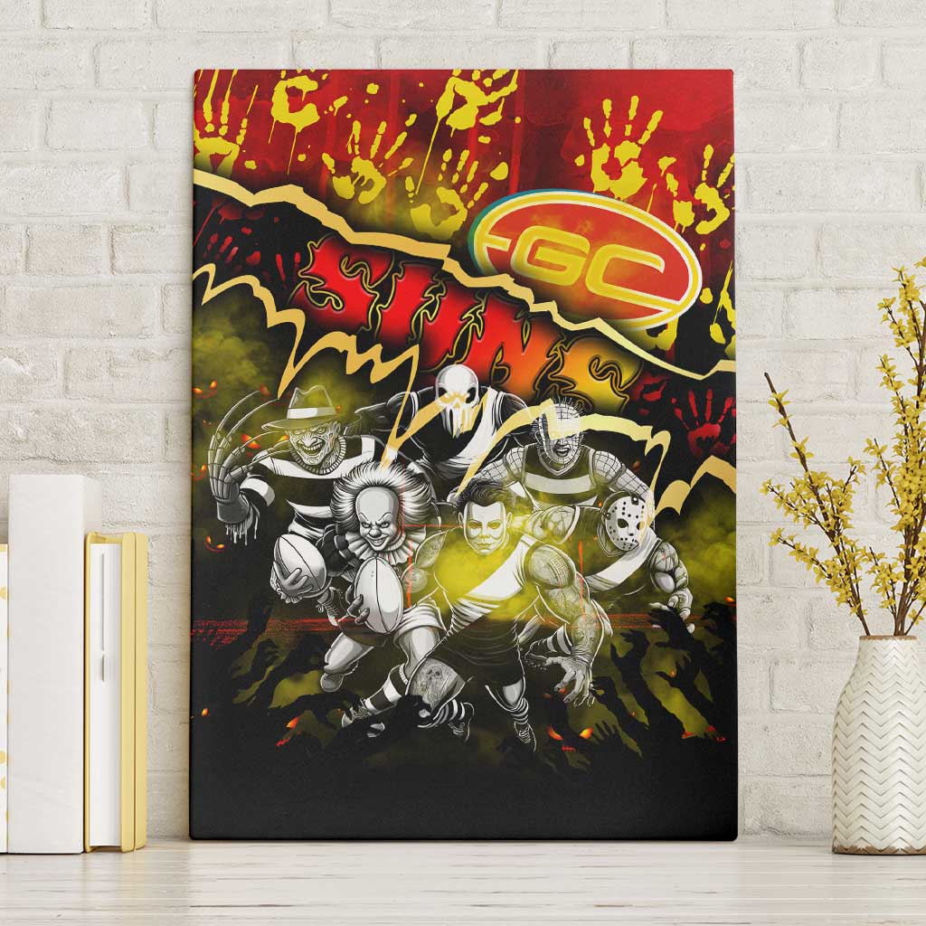 Step Into Horror Domain Suns Football Canvas Wall Art Halloween Horror Movie Characters - Aussie Hoodie