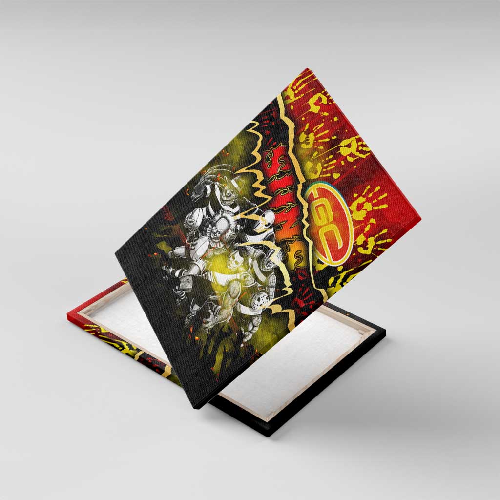 Step Into Horror Domain Suns Football Canvas Wall Art Halloween Horror Movie Characters - Aussie Hoodie