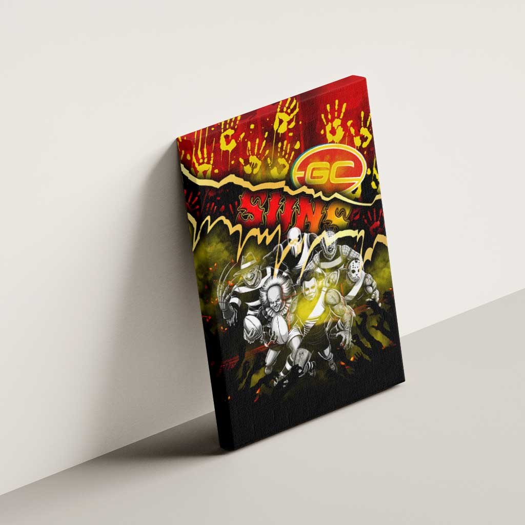 Step Into Horror Domain Suns Football Canvas Wall Art Halloween Horror Movie Characters - Aussie Hoodie