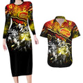 Step Into Horror Domain Suns Football Couples Matching Long Sleeve Bodycon Dress and Hawaiian Shirt Halloween Horror Movie Characters - Aussie Hoodie