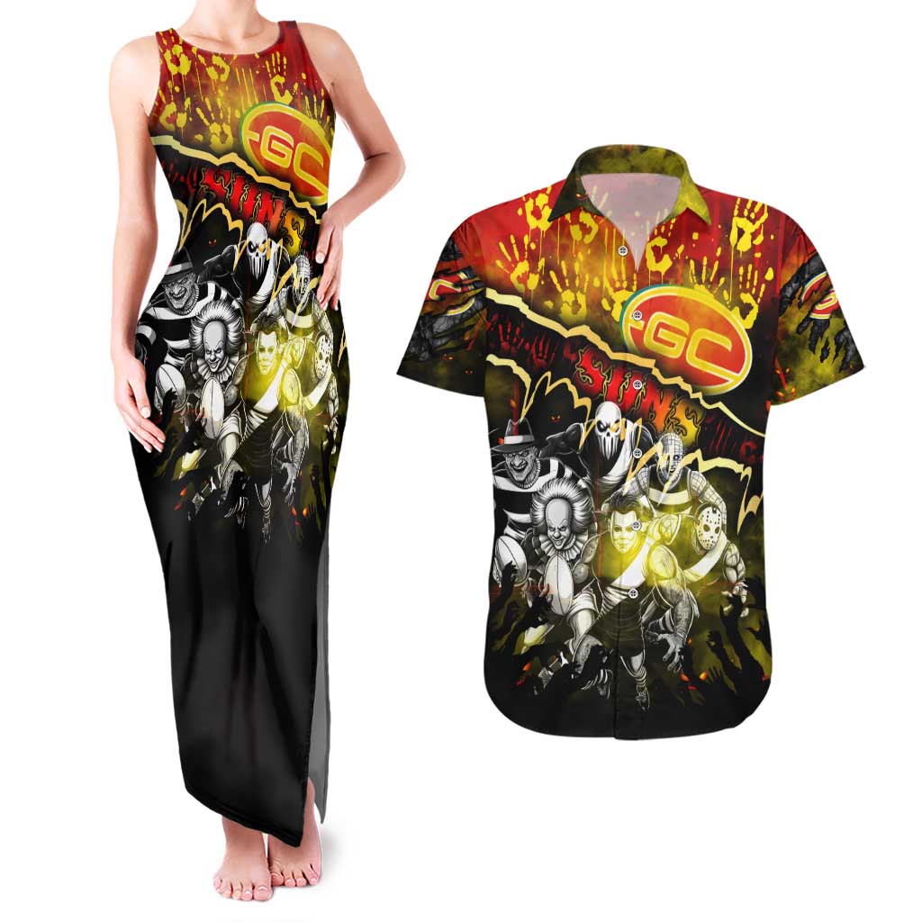 Step Into Horror Domain Suns Football Couples Matching Tank Maxi Dress and Hawaiian Shirt Halloween Horror Movie Characters - Aussie Hoodie