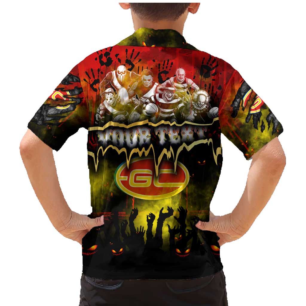 Step Into Horror Domain Suns Football Family Matching Mermaid Dress and Hawaiian Shirt Halloween Horror Movie Characters - Aussie Hoodie
