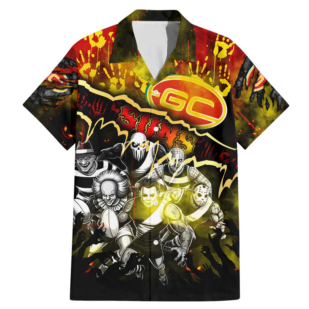 Step Into Horror Domain Suns Football Family Matching Mermaid Dress and Hawaiian Shirt Halloween Horror Movie Characters - Aussie Hoodie