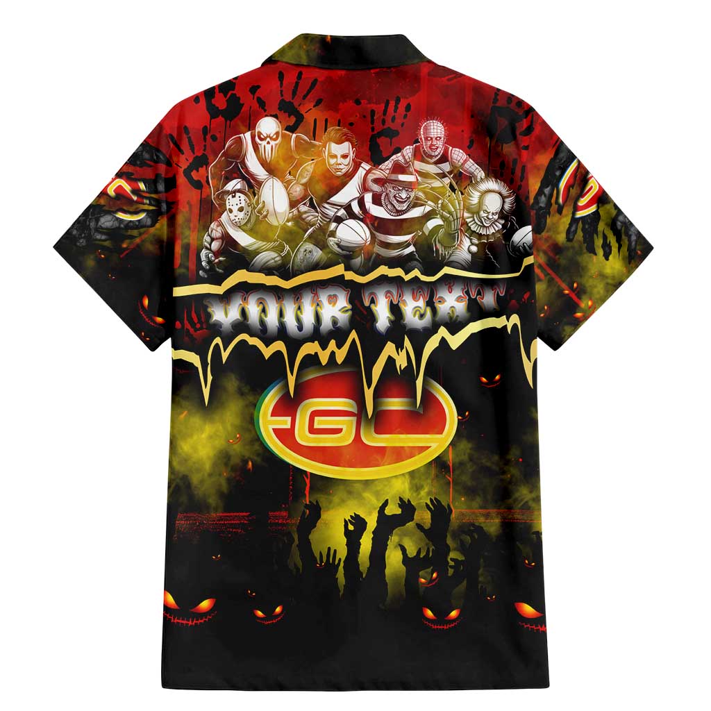 Step Into Horror Domain Suns Football Family Matching Mermaid Dress and Hawaiian Shirt Halloween Horror Movie Characters - Aussie Hoodie