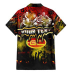 Step Into Horror Domain Suns Football Family Matching Mermaid Dress and Hawaiian Shirt Halloween Horror Movie Characters - Aussie Hoodie