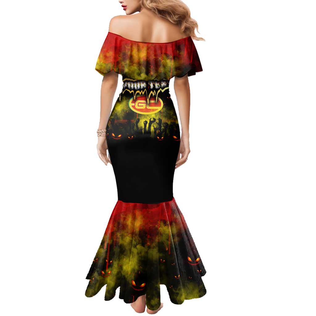 Step Into Horror Domain Suns Football Family Matching Mermaid Dress and Hawaiian Shirt Halloween Horror Movie Characters - Aussie Hoodie