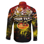 Step Into Horror Domain Suns Football Family Matching Off The Shoulder Long Sleeve Dress and Hawaiian Shirt Halloween Horror Movie Characters - Aussie Hoodie