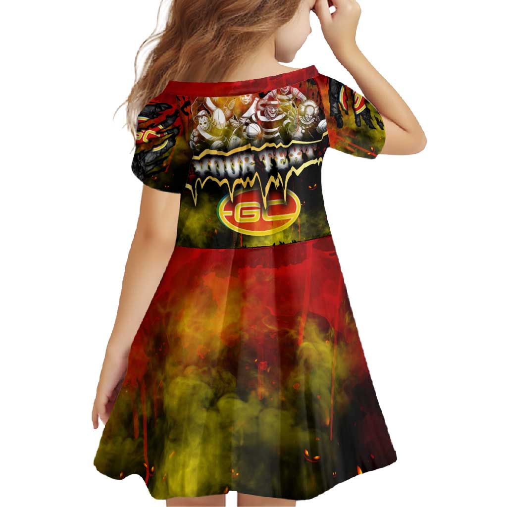 Step Into Horror Domain Suns Football Family Matching Off Shoulder Maxi Dress and Hawaiian Shirt Halloween Horror Movie Characters - Aussie Hoodie