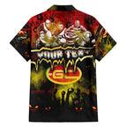 Step Into Horror Domain Suns Football Family Matching Off Shoulder Maxi Dress and Hawaiian Shirt Halloween Horror Movie Characters - Aussie Hoodie