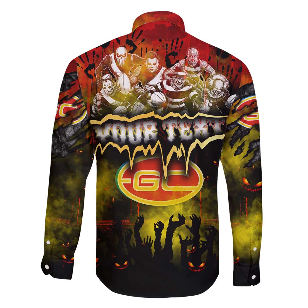 Step Into Horror Domain Suns Football Family Matching Off Shoulder Maxi Dress and Hawaiian Shirt Halloween Horror Movie Characters - Aussie Hoodie