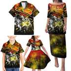 Step Into Horror Domain Suns Football Family Matching Puletasi and Hawaiian Shirt Halloween Horror Movie Characters - Aussie Hoodie