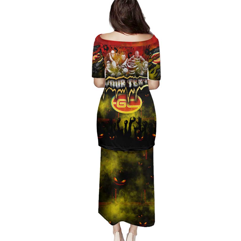 Step Into Horror Domain Suns Football Family Matching Puletasi and Hawaiian Shirt Halloween Horror Movie Characters - Aussie Hoodie