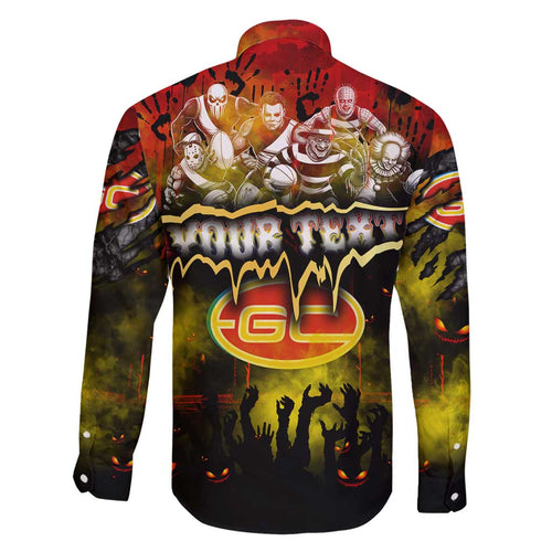 Step Into Horror Domain Suns Football Family Matching Short Sleeve Bodycon Dress and Hawaiian Shirt Halloween Horror Movie Characters - Aussie Hoodie