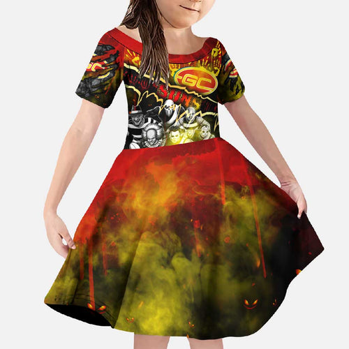 Step Into Horror Domain Suns Football Family Matching Summer Maxi Dress and Hawaiian Shirt Halloween Horror Movie Characters - Aussie Hoodie