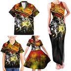 Step Into Horror Domain Suns Football Family Matching Tank Maxi Dress and Hawaiian Shirt Halloween Horror Movie Characters - Aussie Hoodie