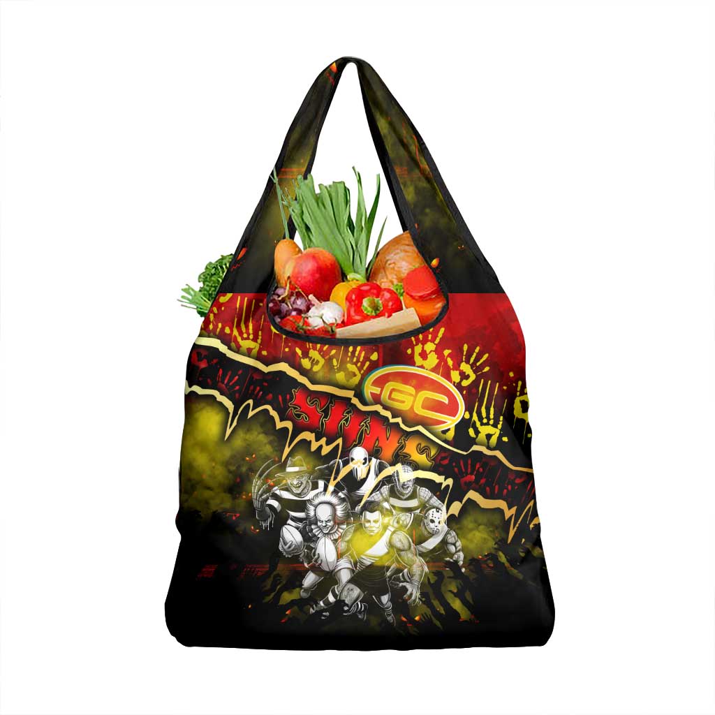 Step Into Horror Domain Suns Football Grocery Bag Halloween Horror Movie Characters - Aussie Hoodie