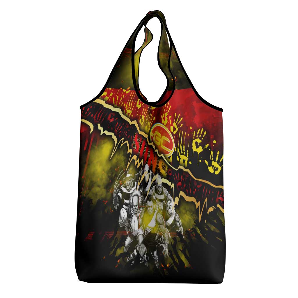 Step Into Horror Domain Suns Football Grocery Bag Halloween Horror Movie Characters - Aussie Hoodie
