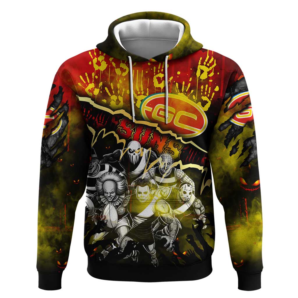 Step Into Horror Domain Suns Football Hoodie Halloween Horror Movie Characters - Aussie Hoodie