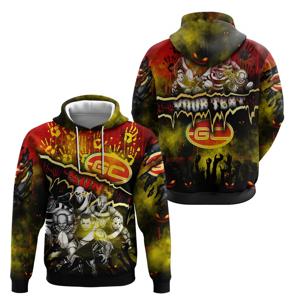 Step Into Horror Domain Suns Football Hoodie Halloween Horror Movie Characters - Aussie Hoodie