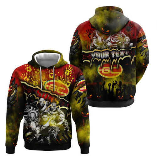 Step Into Horror Domain Suns Football Hoodie Halloween Horror Movie Characters - Aussie Hoodie