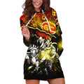 Step Into Horror Domain Suns Football Hoodie Dress Halloween Horror Movie Characters - Aussie Hoodie
