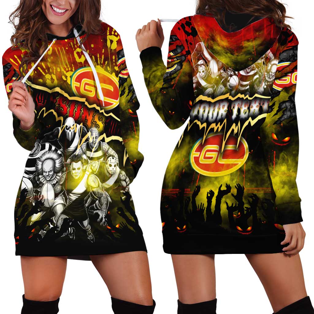 Step Into Horror Domain Suns Football Hoodie Dress Halloween Horror Movie Characters - Aussie Hoodie