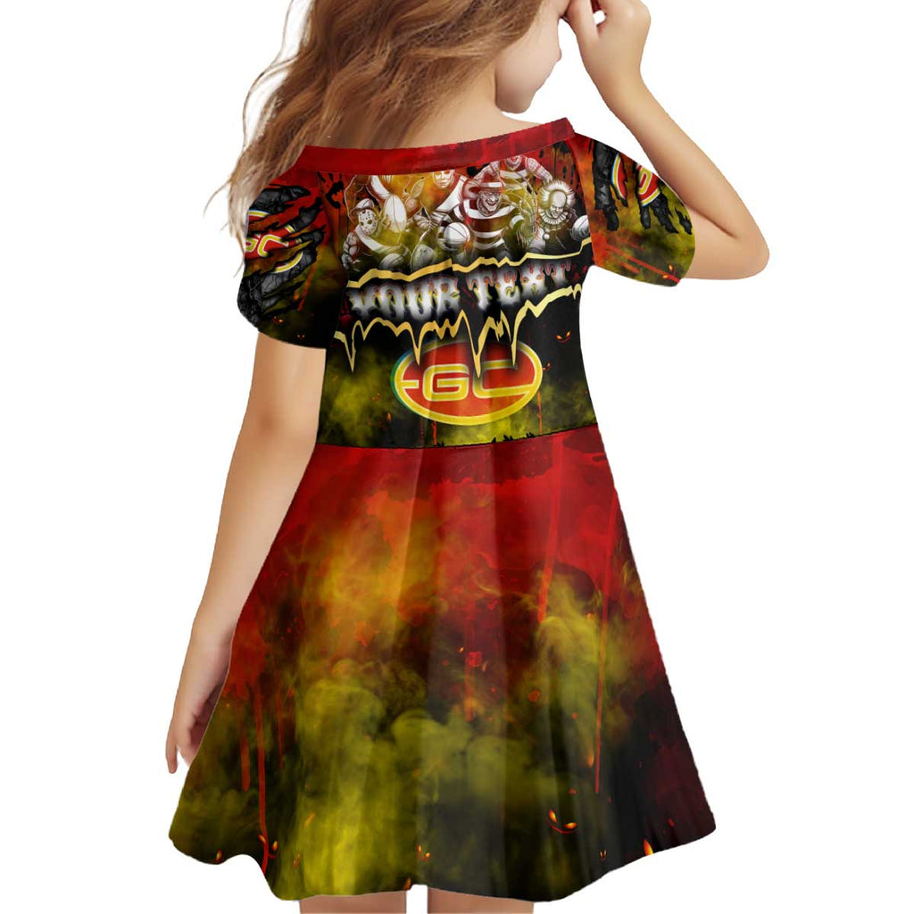 Step Into Horror Domain Suns Football Kid Short Sleeve Dress Halloween Horror Movie Characters - Aussie Hoodie