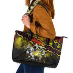 Step Into Horror Domain Suns Football Leather Tote Bag Halloween Horror Movie Characters - Aussie Hoodie