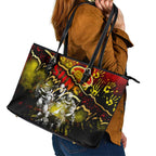 Step Into Horror Domain Suns Football Leather Tote Bag Halloween Horror Movie Characters - Aussie Hoodie