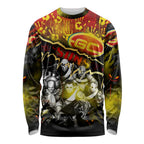 Step Into Horror Domain Suns Football Long Sleeve Shirt Halloween Horror Movie Characters - Aussie Hoodie