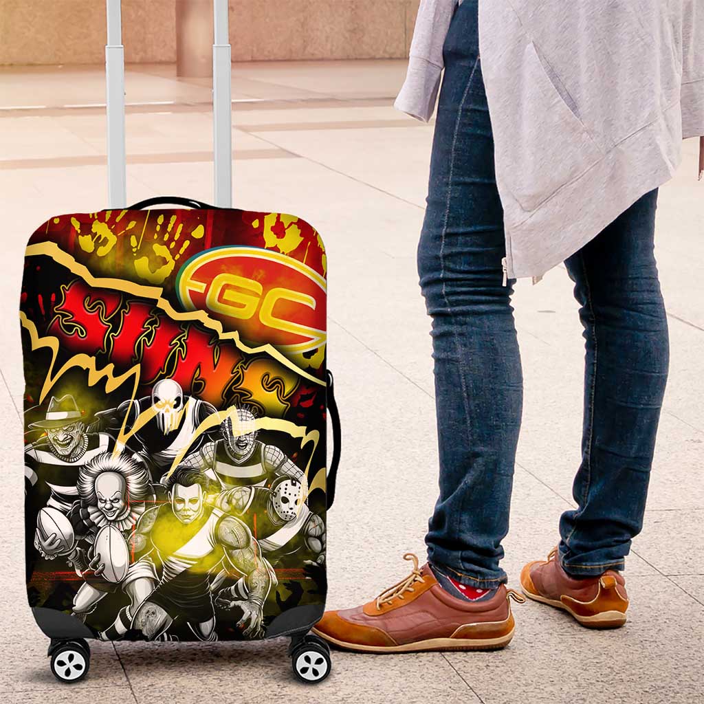 Step Into Horror Domain Suns Football Luggage Cover Halloween Horror Movie Characters - Aussie Hoodie