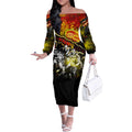 Step Into Horror Domain Suns Football Off The Shoulder Long Sleeve Dress Halloween Horror Movie Characters - Aussie Hoodie
