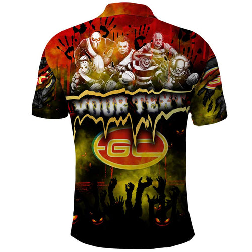 Step Into Horror Domain Suns Football Polo Shirt Halloween Horror Movie Characters - Aussie Hoodie