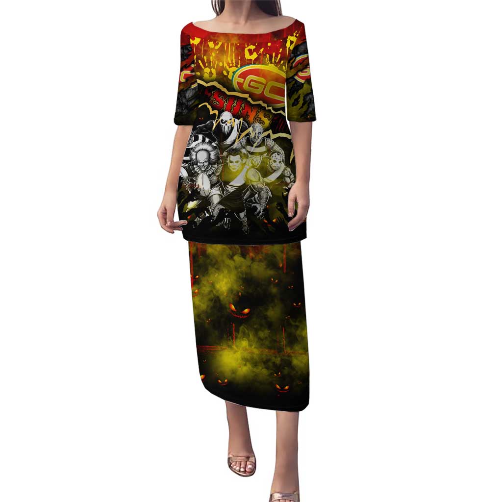 Step Into Horror Domain Suns Football Puletasi Halloween Horror Movie Characters - Aussie Hoodie