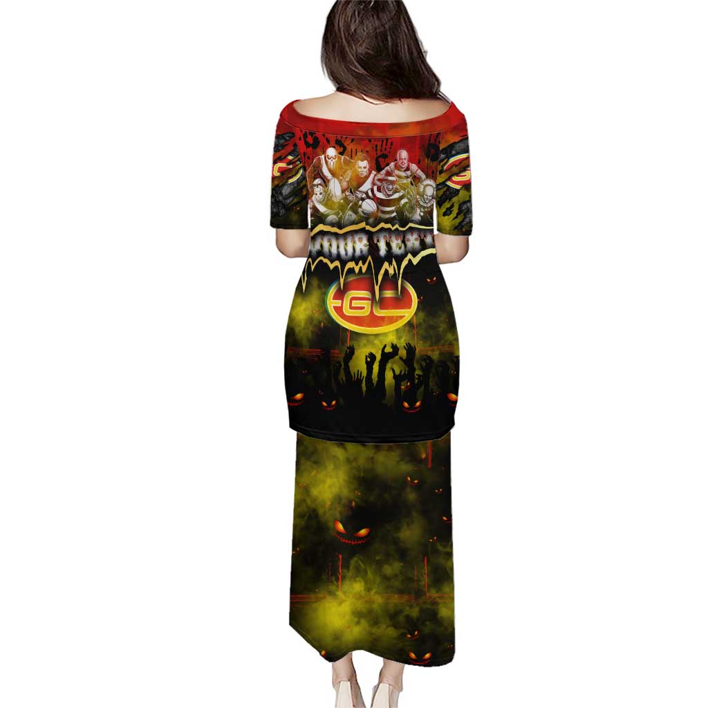 Step Into Horror Domain Suns Football Puletasi Halloween Horror Movie Characters - Aussie Hoodie