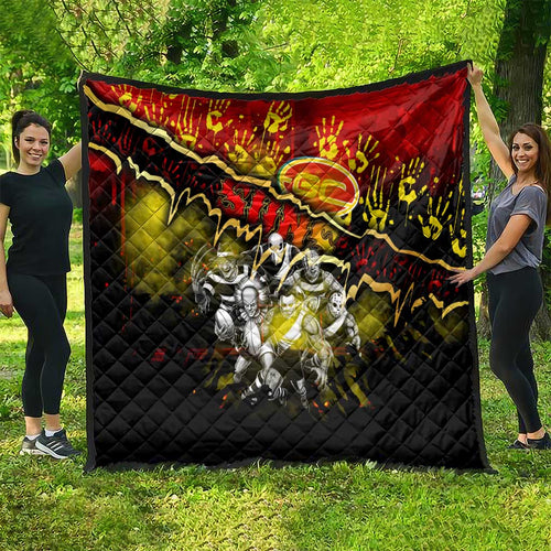 Step Into Horror Domain Suns Football Quilt Halloween Horror Movie Characters - Aussie Hoodie