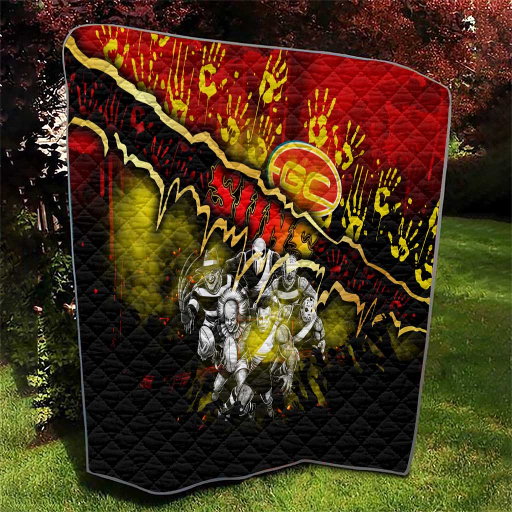 Step Into Horror Domain Suns Football Quilt Halloween Horror Movie Characters - Aussie Hoodie