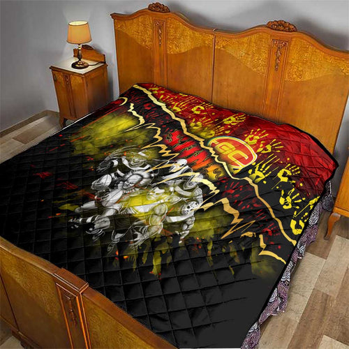 Step Into Horror Domain Suns Football Quilt Halloween Horror Movie Characters - Aussie Hoodie