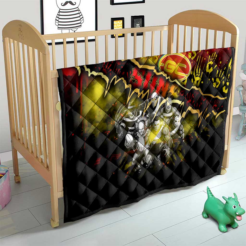 Step Into Horror Domain Suns Football Quilt Halloween Horror Movie Characters - Aussie Hoodie