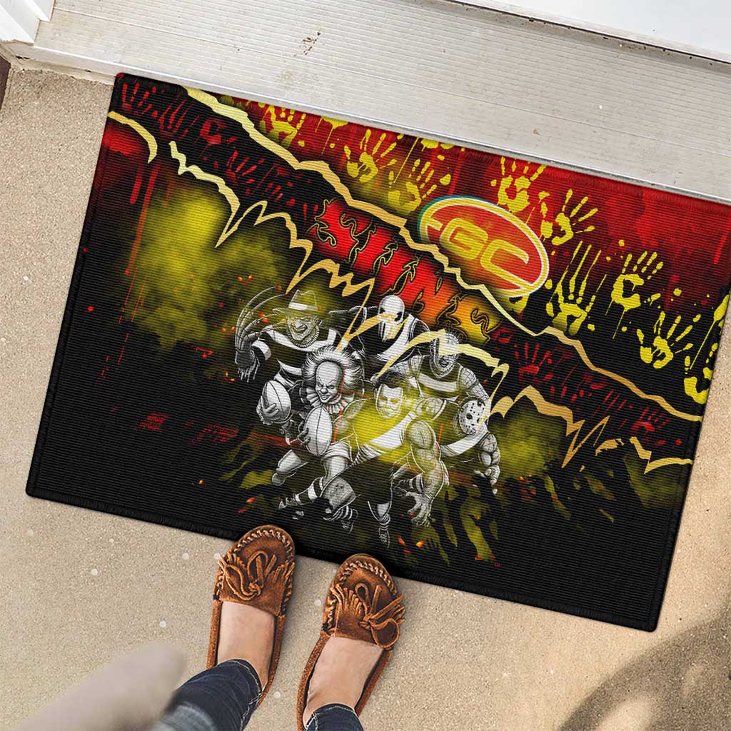 Step Into Horror Domain Suns Football Rubber Doormat Halloween Horror Movie Characters - Aussie Hoodie