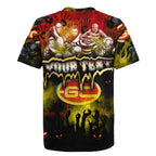 Step Into Horror Domain Suns Football Rugby Jersey Halloween Horror Movie Characters - Aussie Hoodie