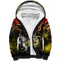 Step Into Horror Domain Suns Football Sherpa Hoodie Halloween Horror Movie Characters - Aussie Hoodie