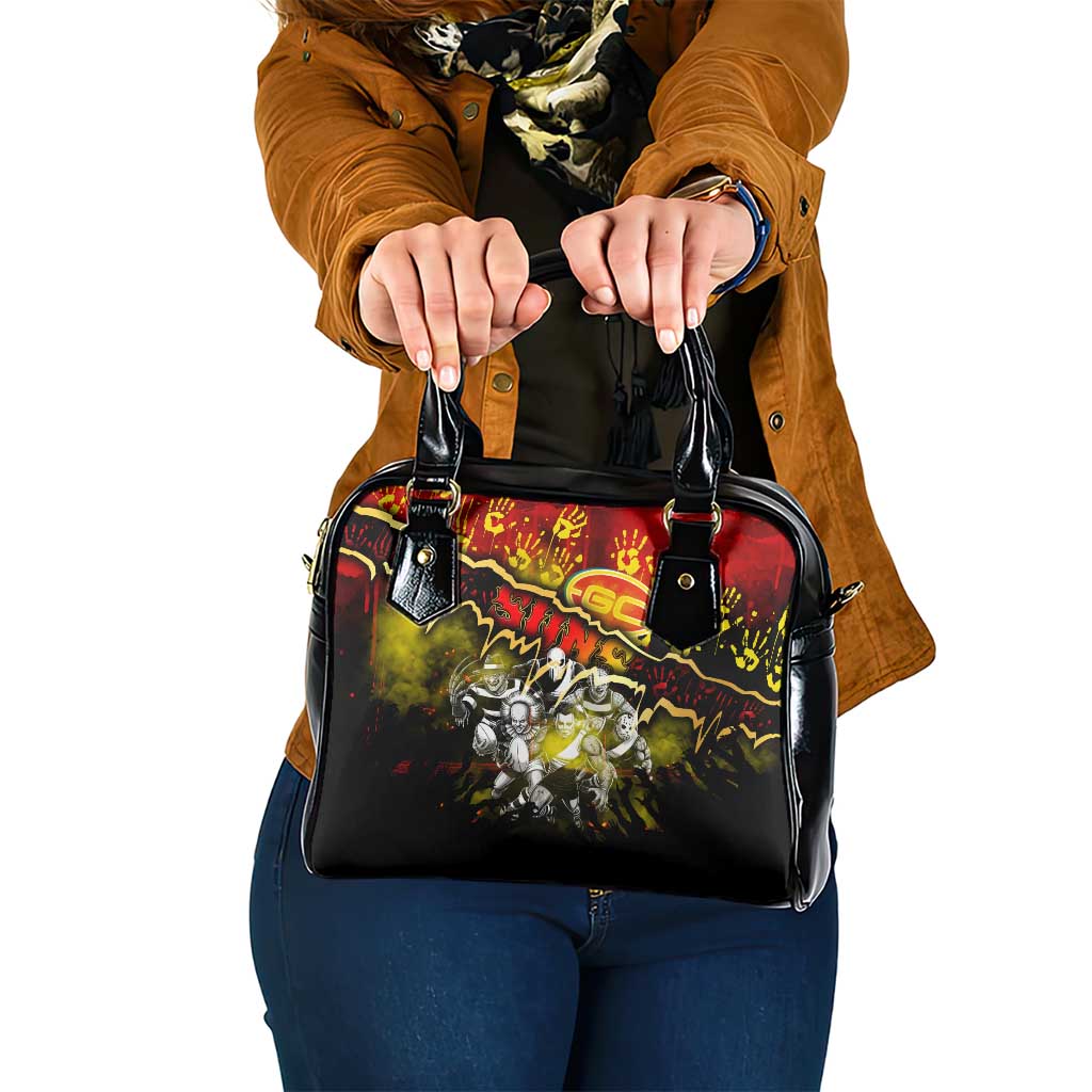 Step Into Horror Domain Suns Football Shoulder Handbag Halloween Horror Movie Characters - Aussie Hoodie