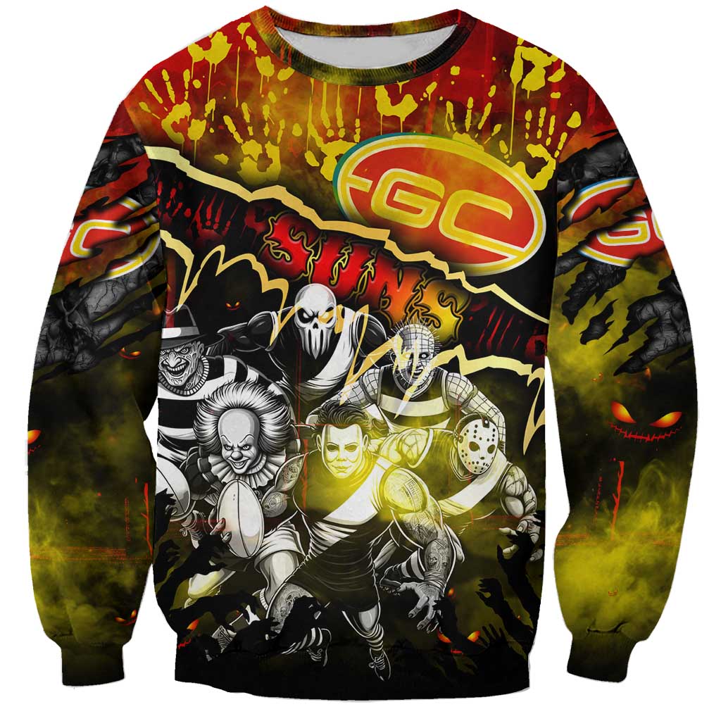 Step Into Horror Domain Suns Football Sweatshirt Halloween Horror Movie Characters - Aussie Hoodie