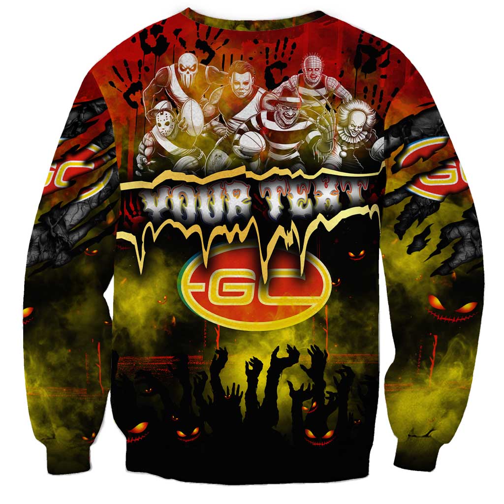 Step Into Horror Domain Suns Football Sweatshirt Halloween Horror Movie Characters - Aussie Hoodie