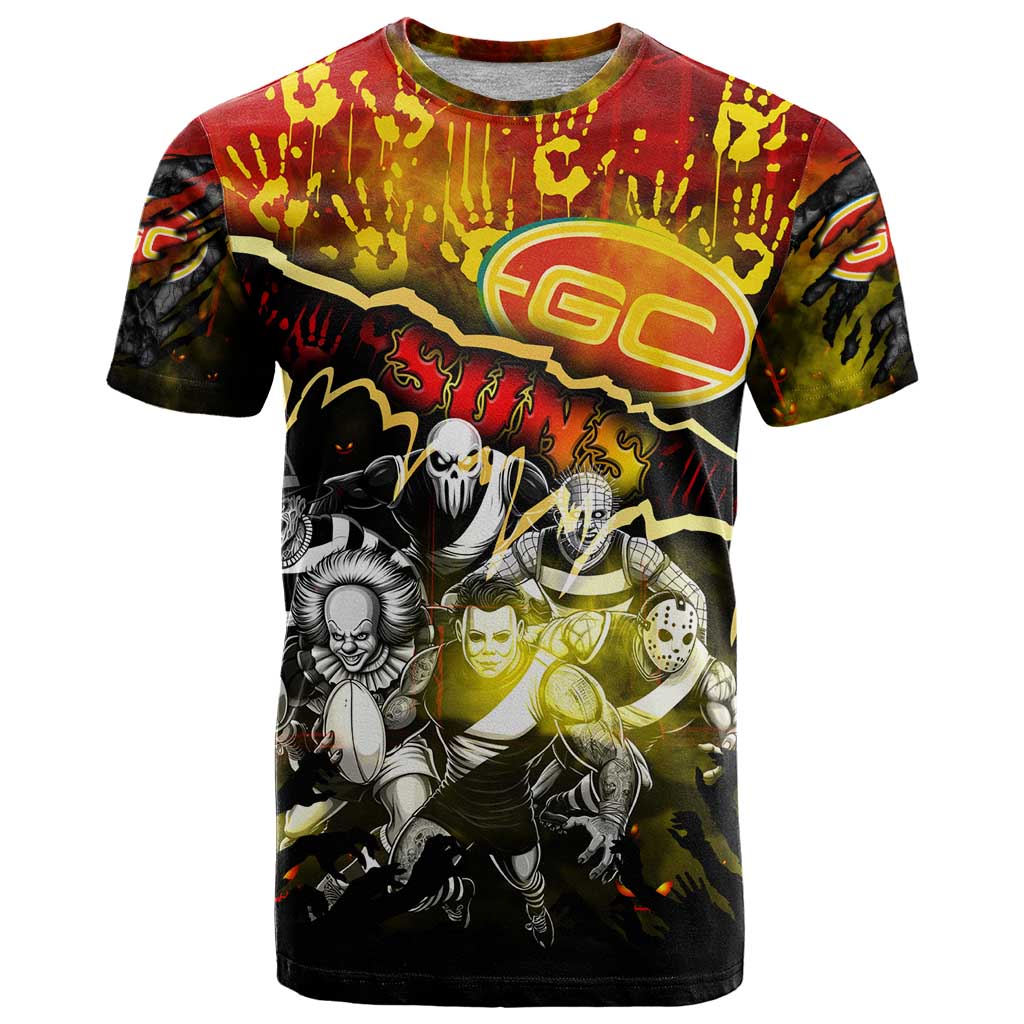 Step Into Horror Domain Suns Football T Shirt Halloween Horror Movie Characters - Aussie Hoodie