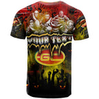 Step Into Horror Domain Suns Football T Shirt Halloween Horror Movie Characters - Aussie Hoodie