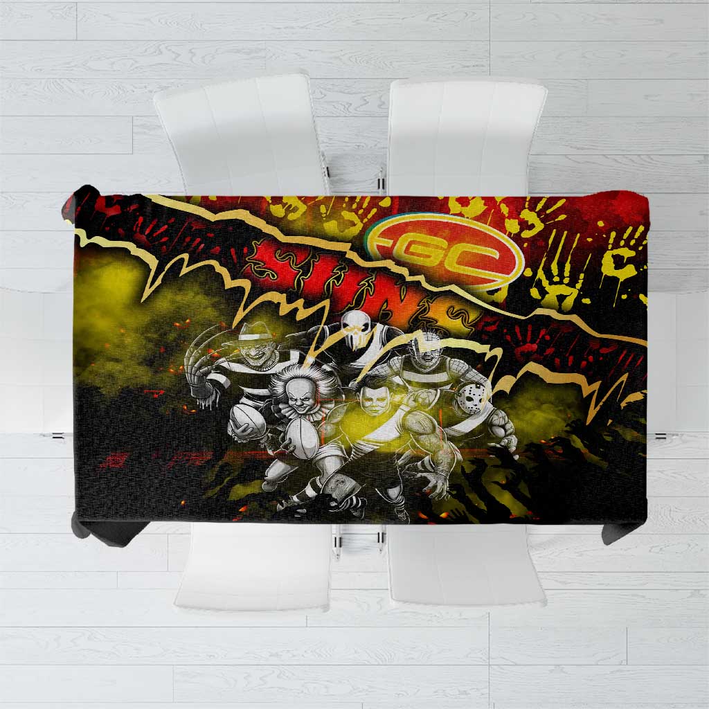 Step Into Horror Domain Suns Football Tablecloth Halloween Horror Movie Characters - Aussie Hoodie